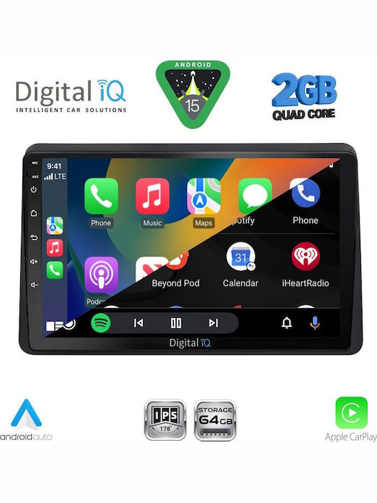 Digital IQ Автомобилна Аудио Система (Блутут/USB/WiFi/GPS/Apple-Carplay/Android-Auto) с Тъчскрийн 10"