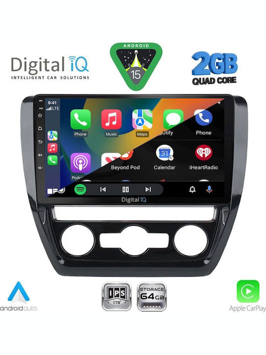 Digital IQ Car Audio System for Volkswagen Jetta 2010-2016 (Bluetooth/USB/WiFi/GPS/Apple-Carplay/Android-Auto) with Touch Screen 10"