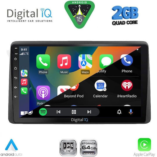 Digital IQ Ηχοσύστημα Αυτοκινήτου για Nissan Juke 2021 (Bluetooth/USB/WiFi/GPS/Apple-Carplay/Android-Auto) με Οθόνη Αφής 10"