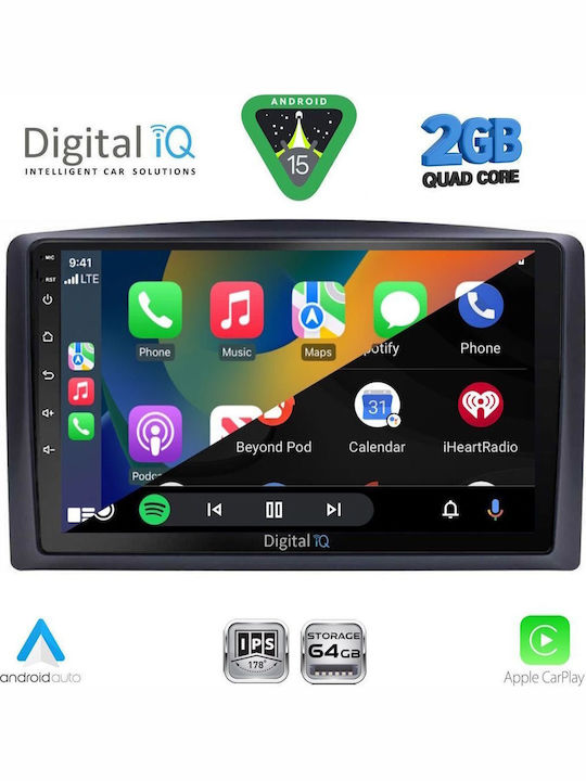 Digital IQ Car Audio System for Mercedes-Benz Vito / Viano 2015-2022 (Bluetooth/USB/WiFi/GPS/Apple-Carplay/Android-Auto) with Touch Screen 10"