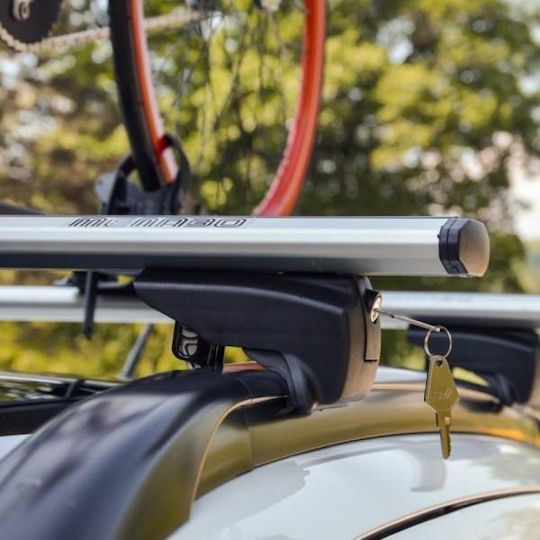 Menabo Menabo Aluminum Roof Bars Lince XL 135cm for Kia Optima 5D 2015>2019 for Cars with Factory Roof Bars Set with Roof Rack Legs Silver