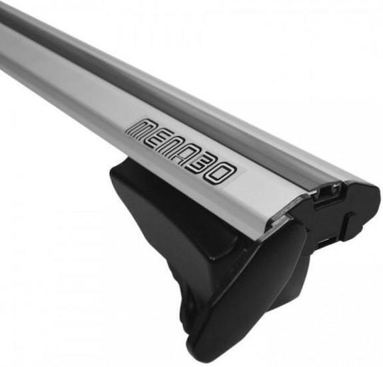 Menabo Aluminum Car Roof Bars Lince XL 135cm for Audi A4 5D 2015 for Cars with Factory Roof Bars Set with Roof Rack Legs Silver