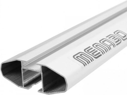 Menabo Aluminum Car Roof Bars Lince XL 135cm for Mitsubishi Asx 2010>2022 Car with Factory Roof Bars Set with Roof Rack Legs Silver