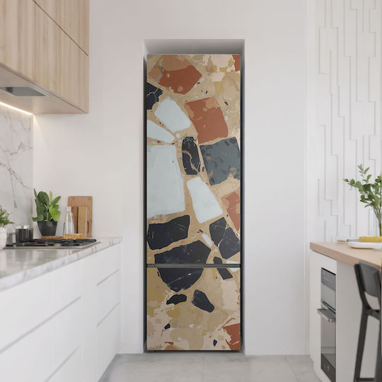 Husă Magnetică Decorativă Pentru Frigider Prim-Plan Mozaic De Piatră 60x190 Cm Husă Magnetică Decorativă Pentru Frigider Prim-Plan Mozaic De Piatră 60x190 Cm