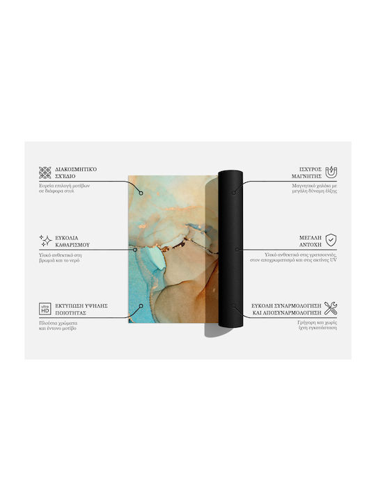 Husă Magnetică Pentru Frigider Bucătărie Design Decorațiuni Faianță 60x190 Cm
