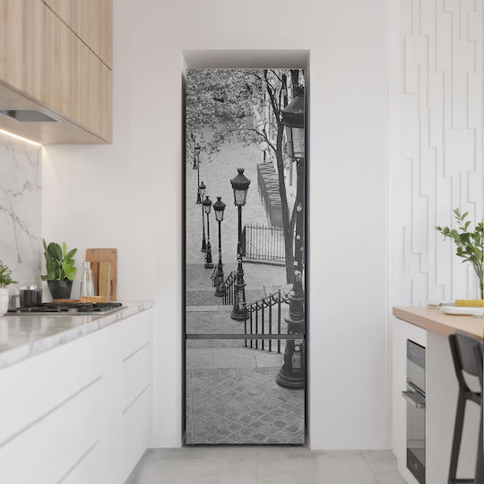 Magnetisches Kühlschrank-Wandsticker Design Charmante Laternen in der Stadt 60x190 cm