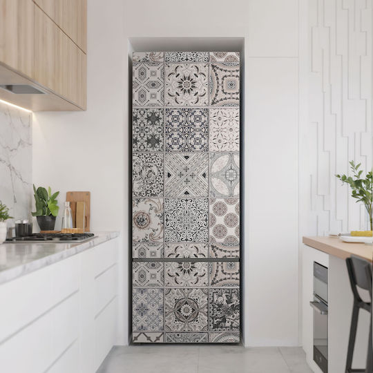 Magnetic Refrigerator Cover Mosaic Pattern Tiles 70x190 Cm Magnetic Refrigerator Cover Mosaic Pattern Tiles 70x190 Cm