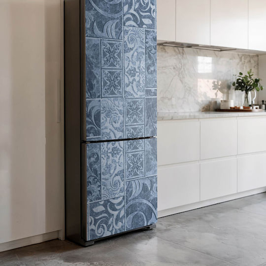 Husă Magnetică Pentru Frigider Bucătărie Model Decorațiuni Faianță 60x250 Cm