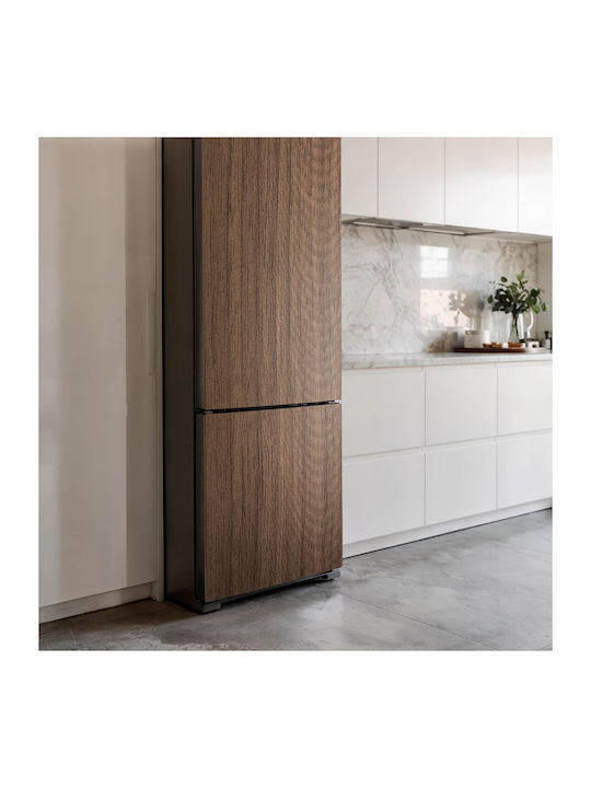 Magnetisches Kühlschrankcover Wechseln Sie Das Aussehen In Wenigen Minuten Natürliches Holzdesign 60x250 cm