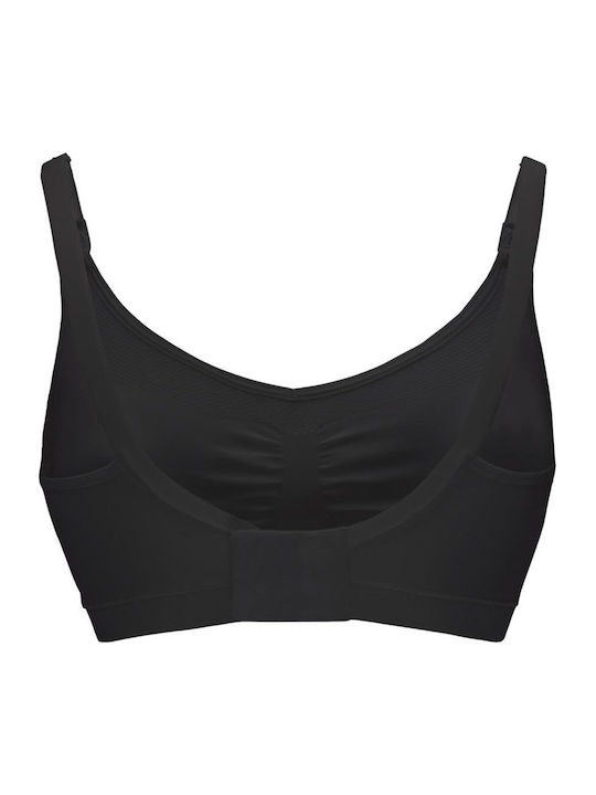 Medela Сутиен за бременност и кърмене с щипки Black