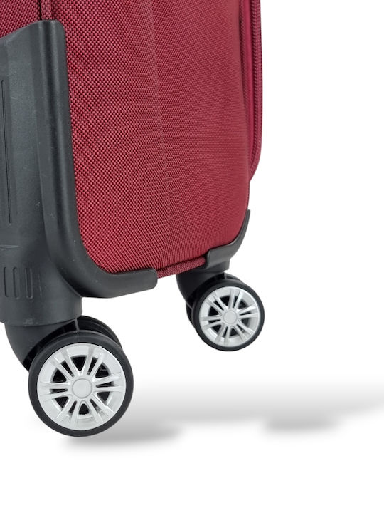 Jetbags Rz8024 Комплект Текстилни Куфари За Пътуване 3 Броя 4 Колела и Заключване Бордо