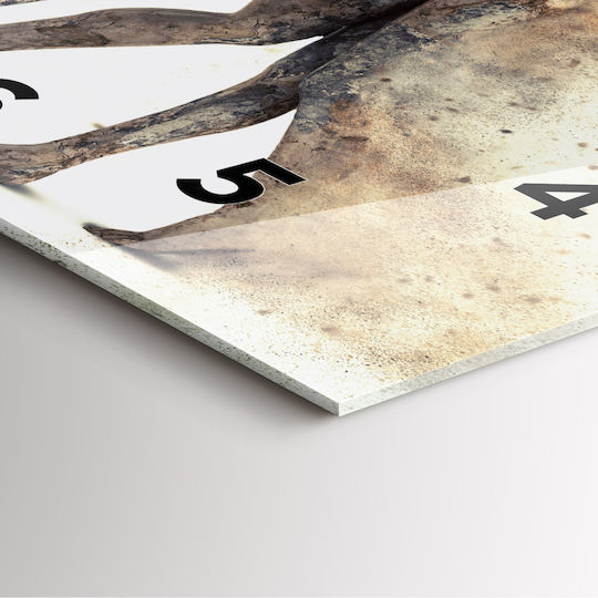 Tulup Αθόρυβο Ρολόι Τοίχου Γυάλινο Κίτρινο 60x60cm