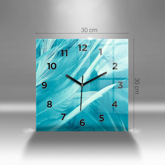 Tulup Silent Wall Clock Glass Yellow 30x30cm