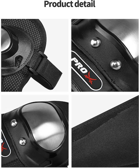 Set De Protecție Pentru Genunchii Și Coturi Motocicletă Curele Reglabile Design Ergonomic Motocicletă Scuter Atv Enduro Bicicletă Fixato Negru