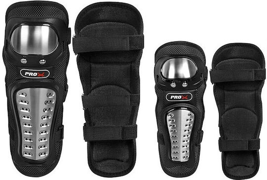 Set De Protecție Pentru Genunchii Și Coturi Motocicletă Curele Reglabile Design Ergonomic Motocicletă Scuter Atv Enduro Bicicletă Fixato Negru