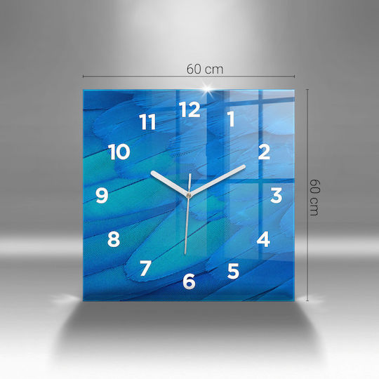 Tulup Silent Wall Clock Glass Beige 60x60cm