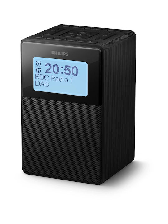 Philips Tisch-Digitaluhr mit Wecker & Radio Schwarz TAR5100/10