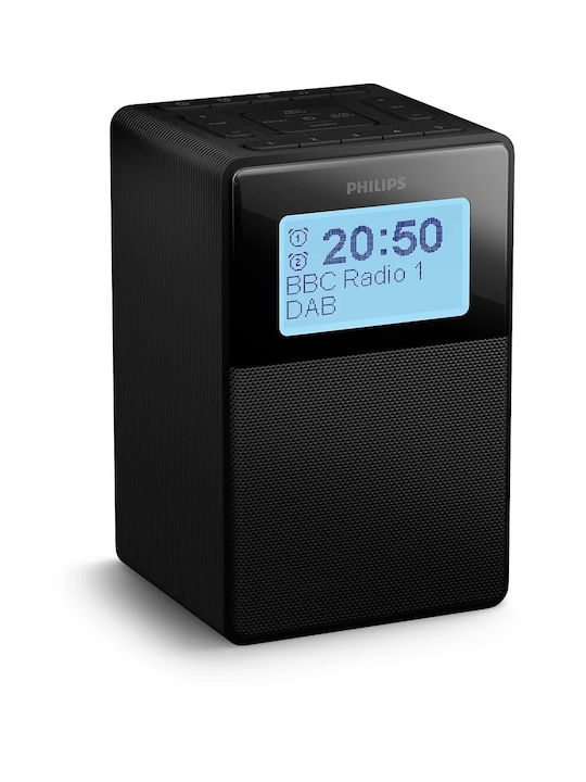Philips Tisch-Digitaluhr mit Wecker & Radio Schwarz TAR5100/10