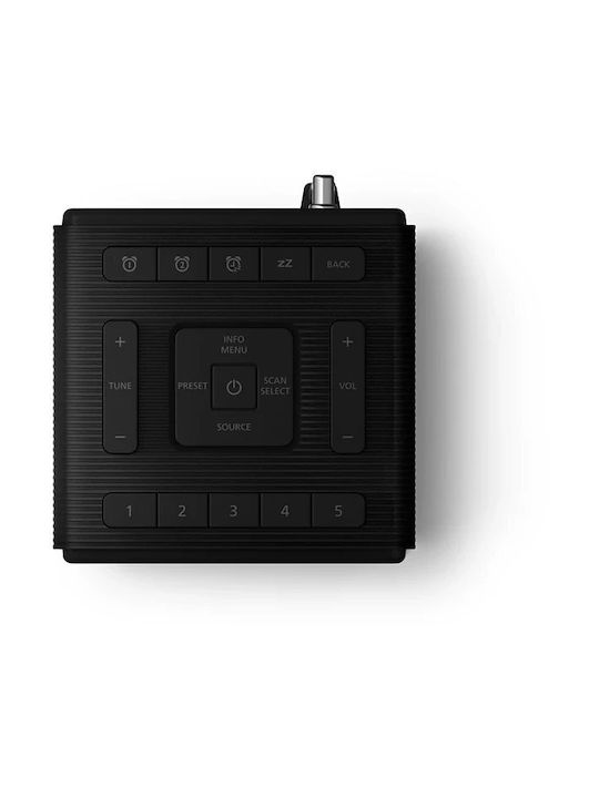 Philips Tisch-Digitaluhr mit Wecker & Radio Schwarz TAR5100/10
