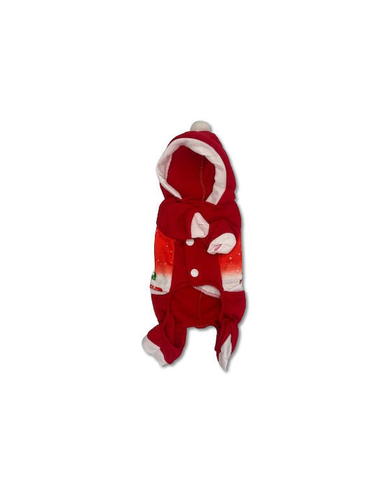 Waterproof Jacket Christmas Dog Jumpsuit Merry Christmas Hood And Buttons Xs Bonnie