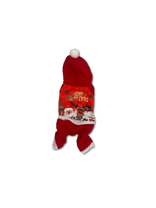 Waterproof Jacket Christmas Dog Full Body Clothing Merry Christmas Hood And Buttons Small Bonnie