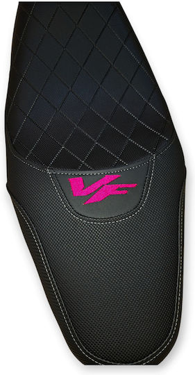 Vf185 Gen2 Sym Anti-slip Quilted Baklavadoto Seat Cover Gray Seams Fuchsia Logo