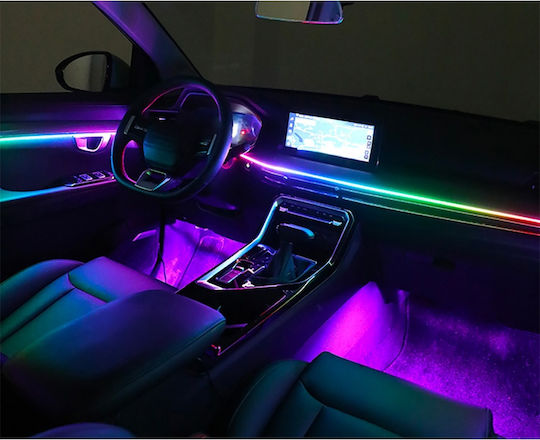 Diq Ambient Dream 256 Black Universal Thin Light Black Strip Ambient Light 18 Lights 256 Colors