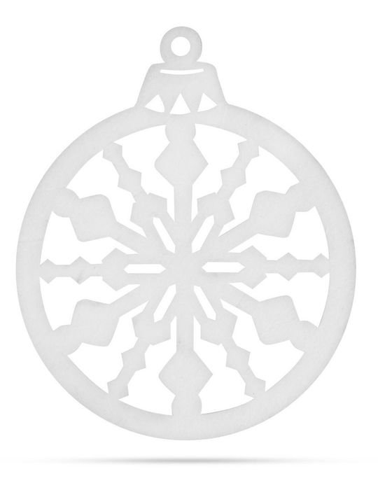 Decoratiune De Perete Ornament De Brad De Crăciun 39,5 X 42 Cm Alb Auriu