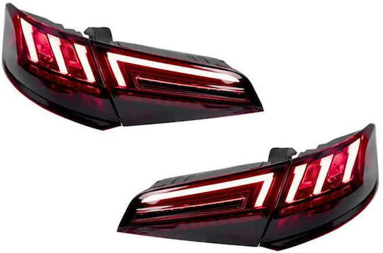 Taillights Set Audi A3 8v 2013-2019 Sportback Led Bar Red Smoked