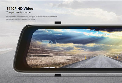 DDPAI Σετ Καθρέπτης με Κάμερα DVR Αυτοκινήτου 1440P με Οθόνη 9.35" Wi-Fi & Κάμερα Οπισθοπορείας