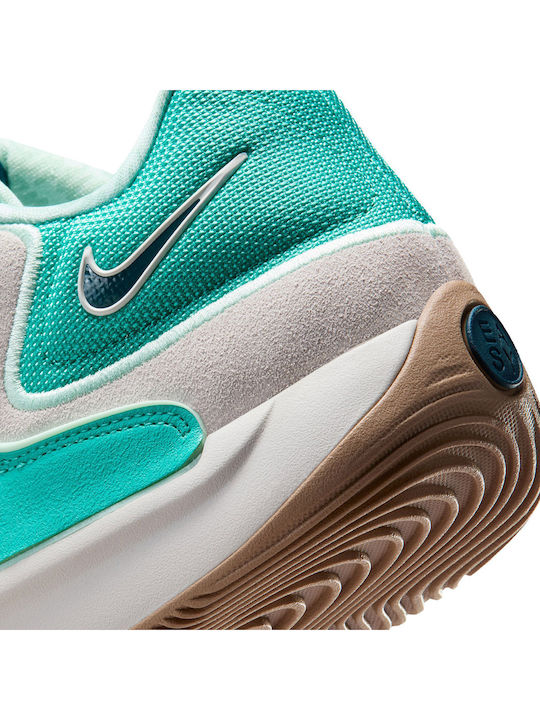 KD18 "Wanda" Low Basketball Shoes Midnight Turquoise Phantom Kinetic Green Mint British Khaki Metallic Gold
