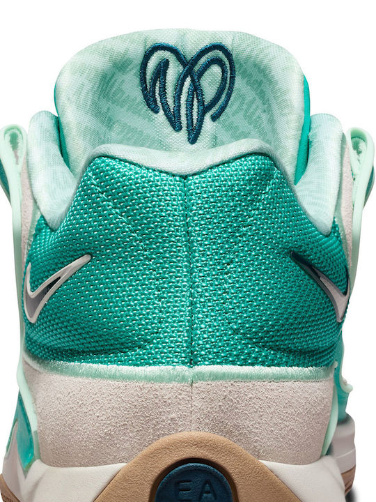 KD18 "Wanda" Low Basketball Shoes Midnight Turquoise Phantom Kinetic Green Mint British Khaki Metallic Gold