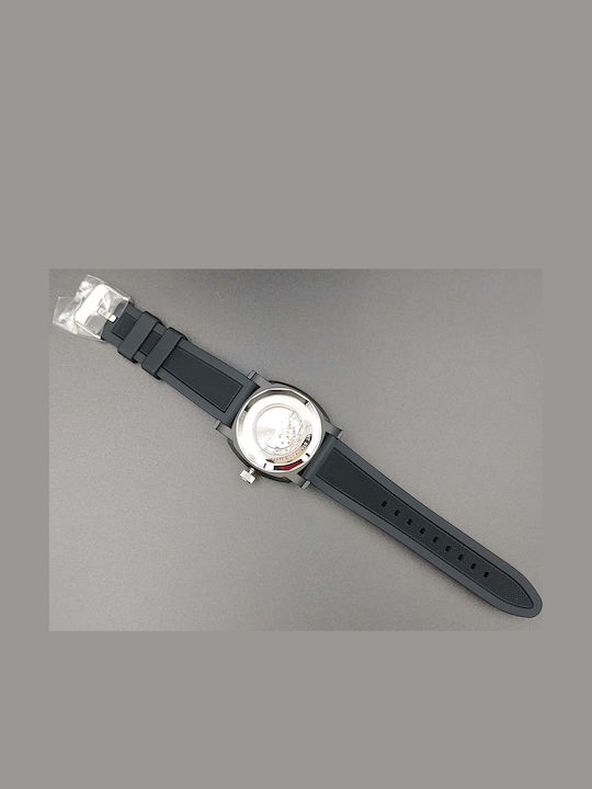 Alpha 1993 Herrenuhr 44mm Automatisch mit Kautschukarmband Μαύρο Ματ