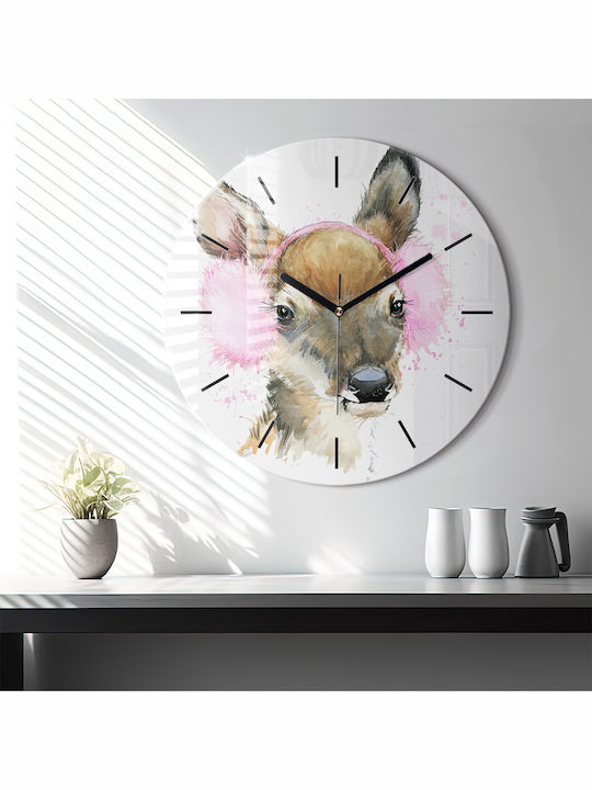 Tulup Kinder Wanduhr Glas
