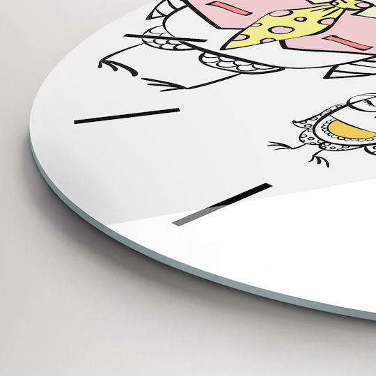 Tulup Kinder Wanduhr Glas