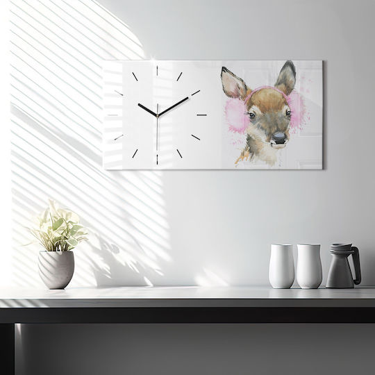 Tulup Ceas de Perete pentru Copii Sticlă 60x30cm