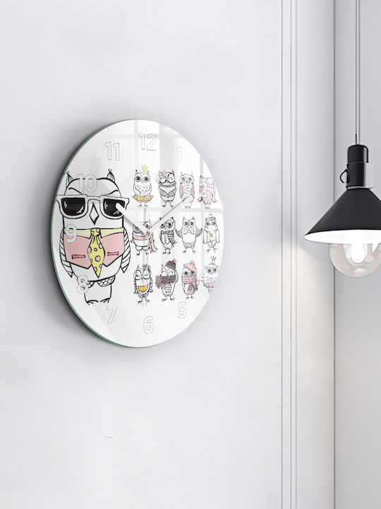 Tulup Kids Glass Wall Clock