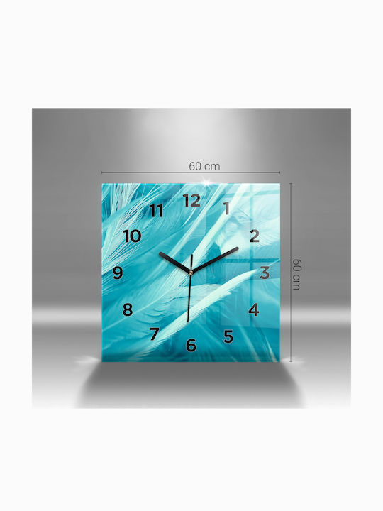 Tulup Kids Wall Clock Space Light Glass 60x60cm