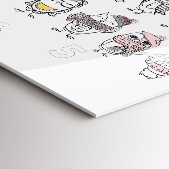 Tulup Ceas de Perete pentru Copii Sticlă 60x60cm