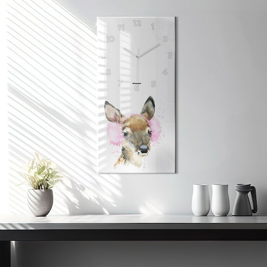 Tulup Kinder Wanduhr Glas 30x60cm