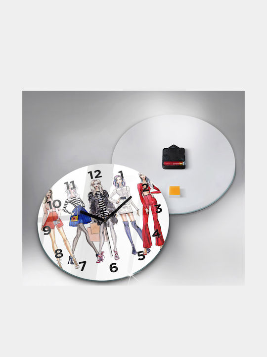 Tulup Kinder Wanduhr Glas