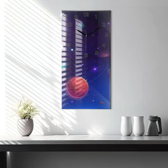 Tulup Kinder Wanduhr Glas 30x60cm