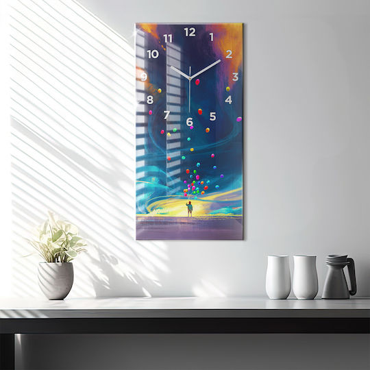 Tulup Ceas de Perete pentru Copii Sticlă 30x60cm