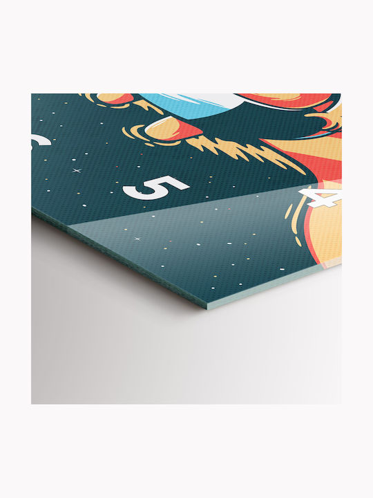 Tulup Ceas De Perete Pentru Copii Spațiu Din Sticlă 60x60cm