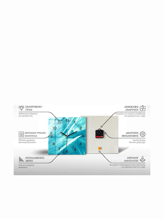 Tulup Детски стенен часовник Стъкло 30x30см