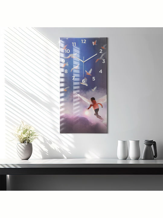 Tulup Kids Glass Wall Clock 30x60cm