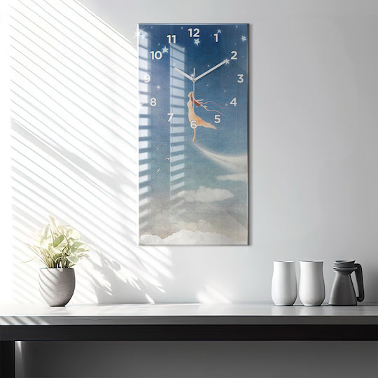 Tulup Kinder Wanduhren Mondchen Glas 30x60cm