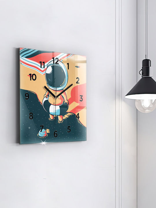 Tulup Детски Часовник На Стена Космос Стъкло 30x30см