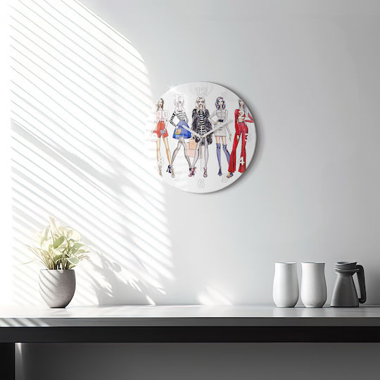 Tulup Kinder Wanduhr Glas