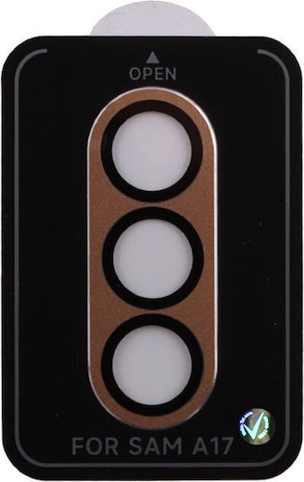 Volte-Tel Glass Cover Camera Protection Tempered Glass Gold for the Samsung A17 4G, A17 5G